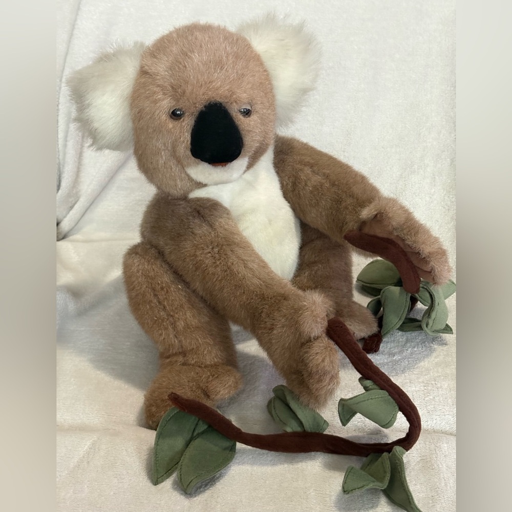 Folkmanis Full Body Hand Puppet 15" KOALA BEAR Plush with Eucalyptus W/Tags Read